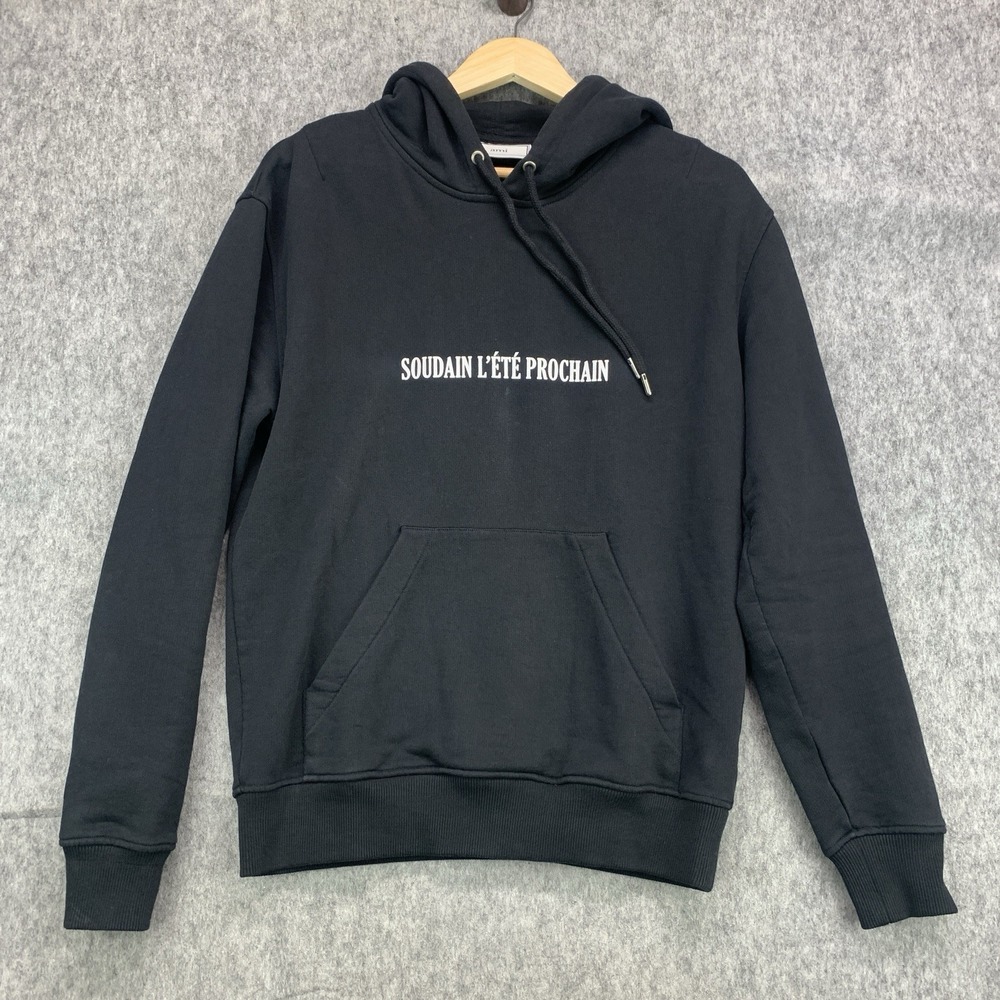 AMI ALEXANDRE MATTIUSSI Slogan-Print Hoodie Suddenly Next Summer COTTON -Size S